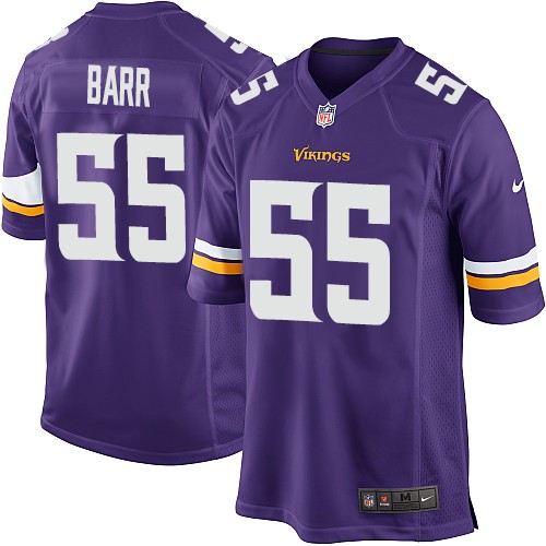 Youth Game Anthony Barr Nike Jersey Purple Home - #55 NFL Minnesota Vikings